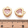 Brass Micro Pave Cubic Zirconia Charms KK-N275-13B-G-3