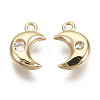 Brass Micro Pave Cubic Zirconia Charms KK-R136-050-NF-2