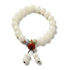 Round Natural White Jade Stretch Bracelets BJEW-B080-34C-1