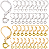 20 Pairs 2 Colors Brass Leverback Earring Findings KK-SC0007-43-1