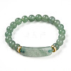 Natural Green Aventurine Beads Stretch Bracelets BJEW-T022-04L-2