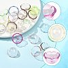 20Pcs UV Plating Acrylic Bead Caps OACR-FS0002-44-3