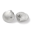 304 Stainless Steel Shell Shape Stud Earrings EJEW-D281-05S-2