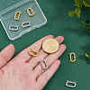 8Pcs 2 Colors Brass Spring Gate Rings KK-PH0014-46-3
