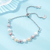 Natural Cultured Freshwater Pearl Slider Bracelets BJEW-JB13239-1