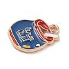 Alloy Enamel Pendants ENAM-A008-21KCG-2