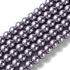 Eco-Friendly Dyed  Glass Pearl Round Beads Strands HY-A002-8mm-RB116-1