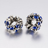 Tibetan Style Alloy Rhinestone European Beads PALLOY-F200-04G-2