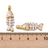 304 Stainless Steel Enamel Pendants STAS-C150-01D-01-3
