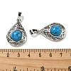 Synthetic Blue Turquoise  Pendants G-Q158-05P-08-3