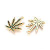 Brass Micro Pave Cubic Zirconia Pendants KK-N262-109C-G-2
