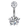 Clear Cubic Zirconia Belly Button Rings WG9960A-29-1