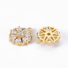 Brass Micro Pave Clear Cubic Zirconia Charms X-ZIRC-S068-033-NF-2
