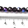 Electroplate Transparent Glass Beads Strands EGLA-A035-T6mm-L15-4