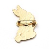 Rabbit with Bowknot Enamel Pin JEWB-I019-10G-3