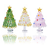 3Pcs 3 Styles Glass Christmas Tree Display Decorations DIY-DC0008-25-1