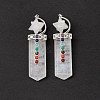 Chakra Themed Natural Quartz Crystal Big Pendants G-L524-12P-07-2