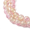 Spray Painted Crackle Glass Beads Strands CCG-Q002-12mm-03-3