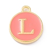 Initial Letter A~Z Alphabet Enamel Charms ENAM-Q437-11-3