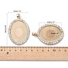 Oval Alloy Rhinestone Big Pendant Cabochon Settings ALRI-T356-01KCG-3