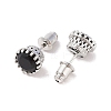 Rack Plating Brass Pave Single Cubic Zirconia Stud Earrings X-EJEW-I304-02P-03-2