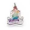 Natural & Synthetic Mixed Gemstone Chakra Pendants G-I212-01-3