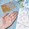 160Pcs 2 Colors Tibetan Style Alloy Heart Bead Frame TIBE-ME0001-13-3
