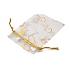 Heart Printed Organza Bags OP-R022-7x9-11-2