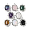 Natural & Synthetic Mixed Gemstone Pendants G-I381-01P-1