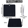 Gorgecraft 2Pcs Square Silicone Hot Mats for Hot Dishes AJEW-GF0008-26D-2