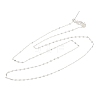 1.5MM Adjustable Slider Brass Dapped Chain Necklaces for Men Women NJEW-L012-10S-4