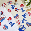 15Pcs 3 Styles Handicraft Beading Felt Appliques PATC-FH0001-24-4