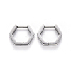 304 Stainless Steel Huggie Hoop Earrings STAS-S103-24P-1