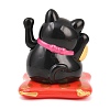 ABS Plastic Solar Powered Maneki-neko Figurines DJEW-B017-01A-04-3