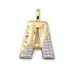 Brass Micro Pave Cubic Zirconia Pendants KK-B126-02G-A-1