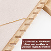 Bamboo Wood Jewelry Collection Necklace Display Stand ODIS-WH0005-06-4
