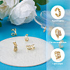 Biyun 9Pcs 9 Style Brass Cuff Earrings EJEW-BY0001-01-11