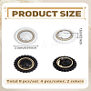 8Pcs 2 Colors 1-Hole Spray Painted Alloy Shank Buttons BUTT-LP0001-72-2