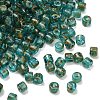Picasso Glass Cylinder Seed Beads GLAA-C044-01E-1