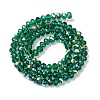 Electroplate Transparent Glass Beads Strands EGLA-A046-01B-23-3