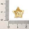 Rack Plating Brass Micro Pave Clear Cubic Zirconia Charm KK-U027-18G-3