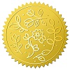 12 Sheets Self Adhesive Gold Foil Embossed Stickers DIY-WH0451-033-1