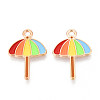 Beach Theme Alloy Enamel Pendants ENAM-T022-33H-1
