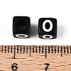 Initial Acrylic Horizontal Hole Beads OACR-ZX006-35O-3