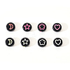 Opaque Black Acrylic Beads SACR-YW0001-21A-4