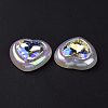 Rainbow Iridescent Plating Acrylic Cabochons OACR-E011-03-4