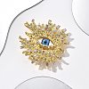 Evil Eye Alloy Rhinestone Brooches for Backpack Clothes JEWB-A030-01G-4