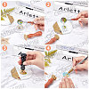Brass Wax Seal Stamp with Handle AJEW-WH0184-0668-6