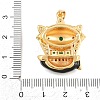Brass Micro Pave Cubic Zirconia Pendants CU-CBAB3AD-05G-02-3