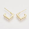 Brass Stud Earring Findings X-KK-T054-56G-NF-2